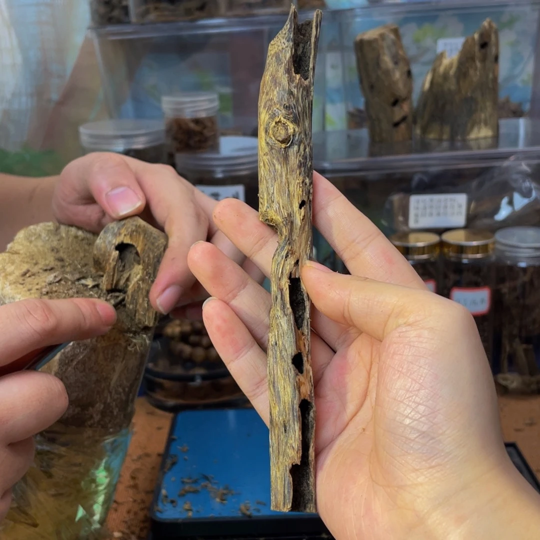 沉香碎屑沉香15.8白棋手把件11