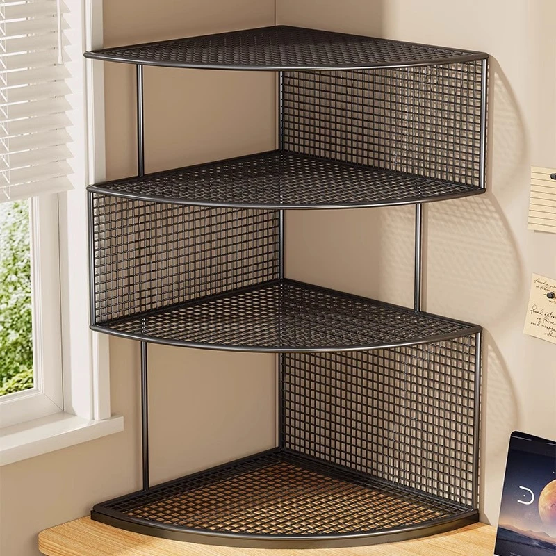 桌面置物架办公桌工位转角装饰杂物收纳架家用多层杂志书本整理柜