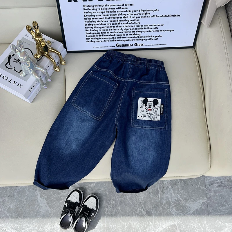 男童夏季牛仔裤薄款九分裤儿童夏款休闲裤潮宝宝宽松中小童长裤子