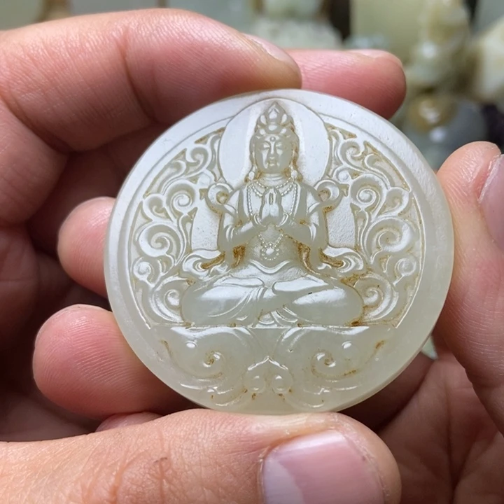 *****和田玉未镶嵌挂件