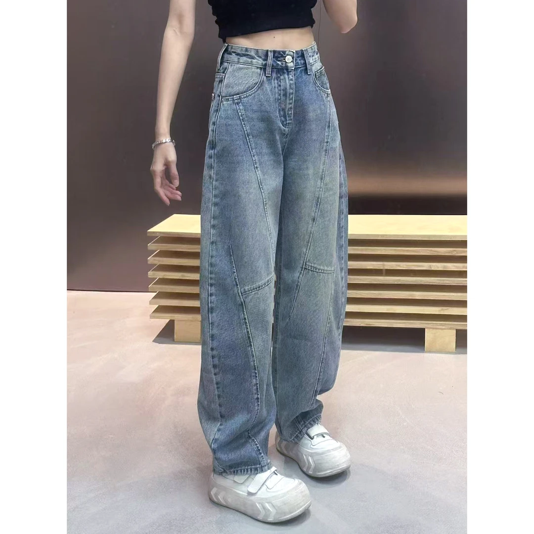 良社 · Minnie 【寂静线】夏季新款H型线条拼接设计感弯刀堆堆裤