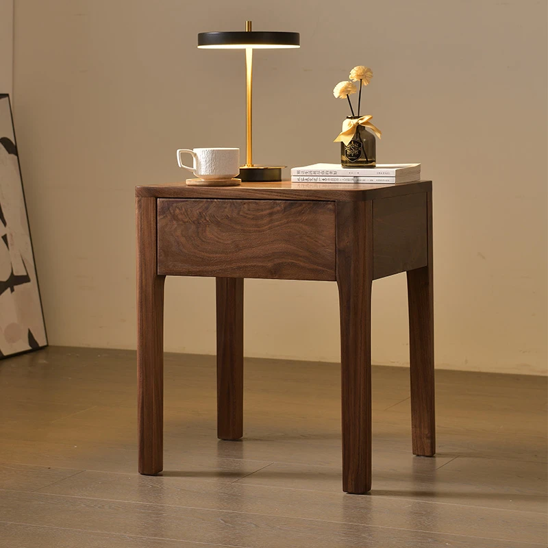 北美黑胡桃木床头柜小边柜