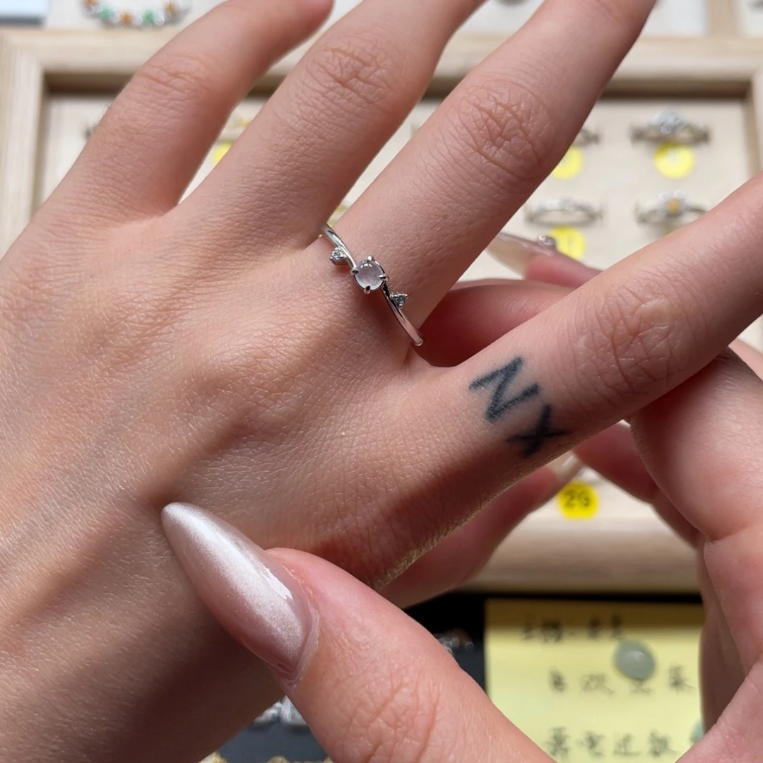 翡翠戒指银S925镶嵌111711115