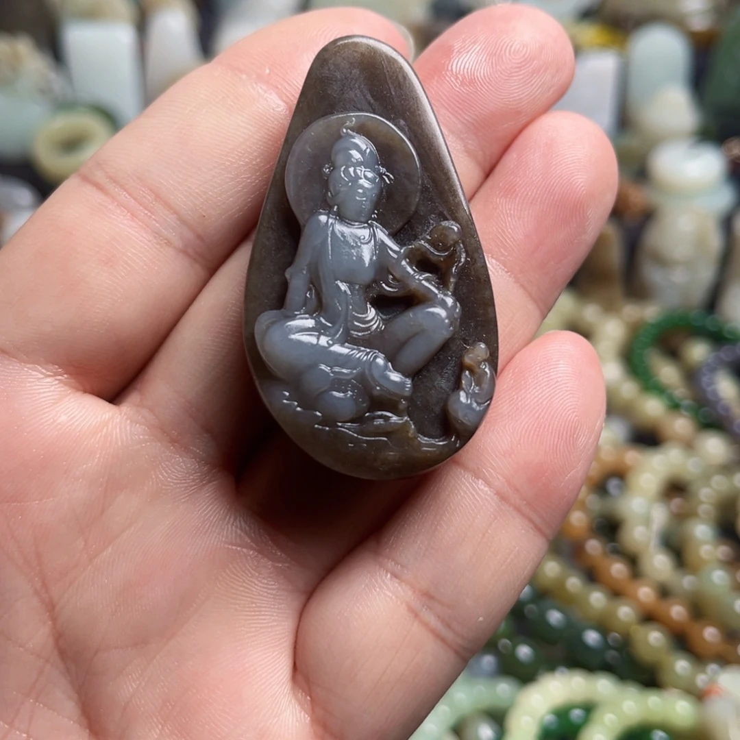 和田玉未镶嵌吊坠(不含链)