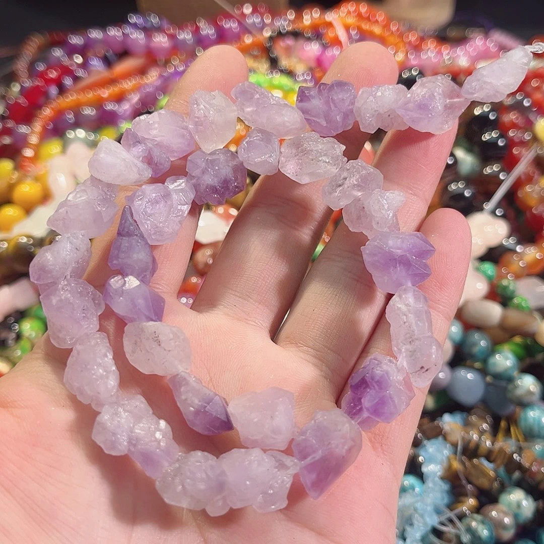 玛瑙/玉髓未镶嵌珠宝半成品紫水晶原石一条