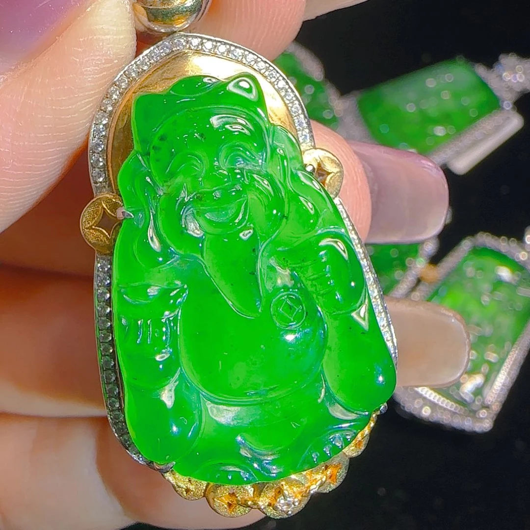 翡翠吊坠(赠链)银S925镶嵌