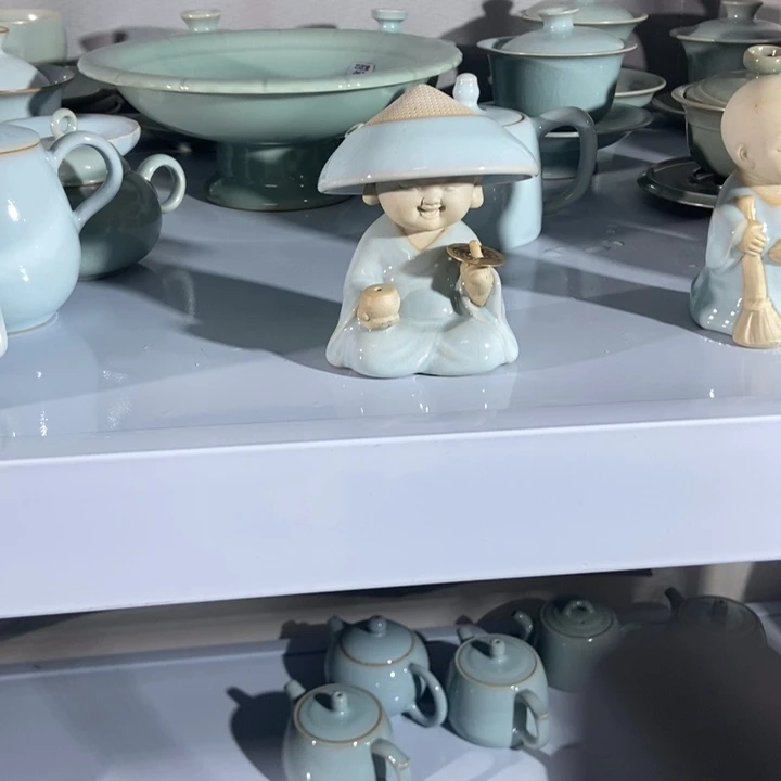 瓷片奉*一直有钱小和尚茶漏