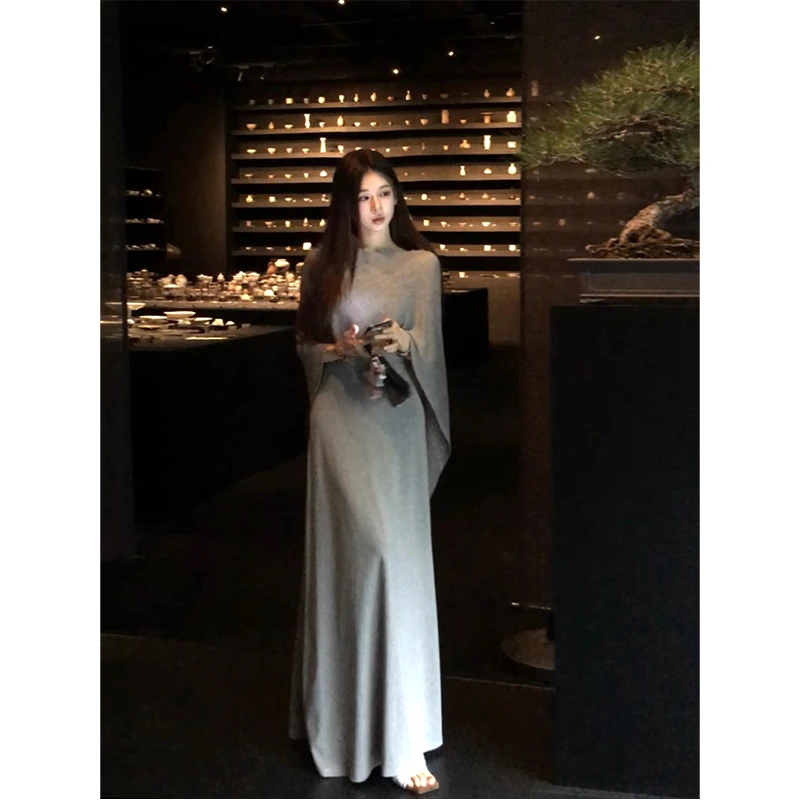 parkyeon松弛感不规则披肩高级感收腰显瘦吊带连衣裙女休闲套装