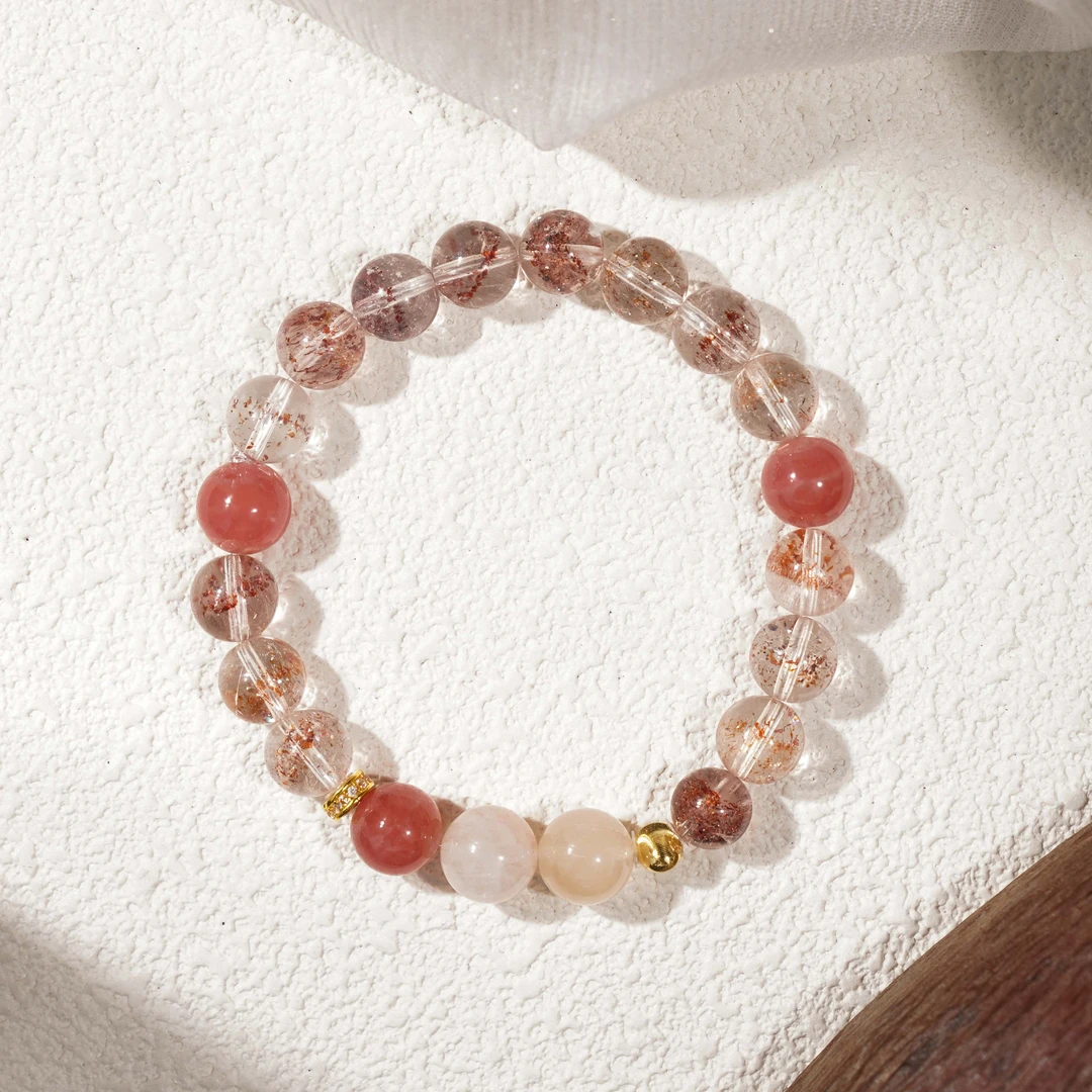 【鸿云绽彩】水晶手串（天然珠宝多样性发其一）