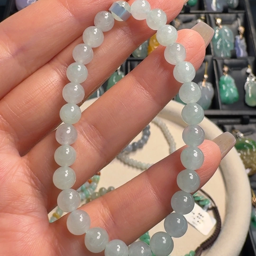 翡翠未镶嵌颈饰6mm手串