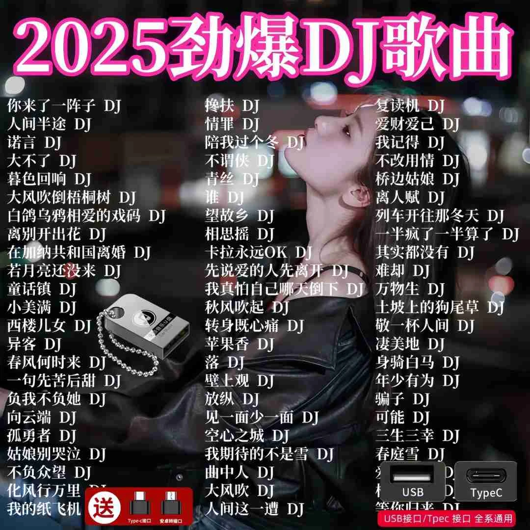 2025抖音热门最新款dj酒吧夜场专用车载无损U盘DJ神曲电音轰炸