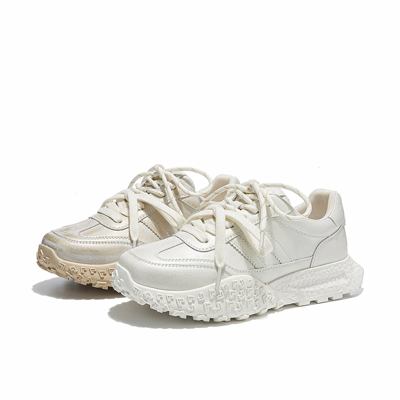 [贾专属]万人迷德训鞋时尚高级休闲运动百搭软底阿甘女鞋H45