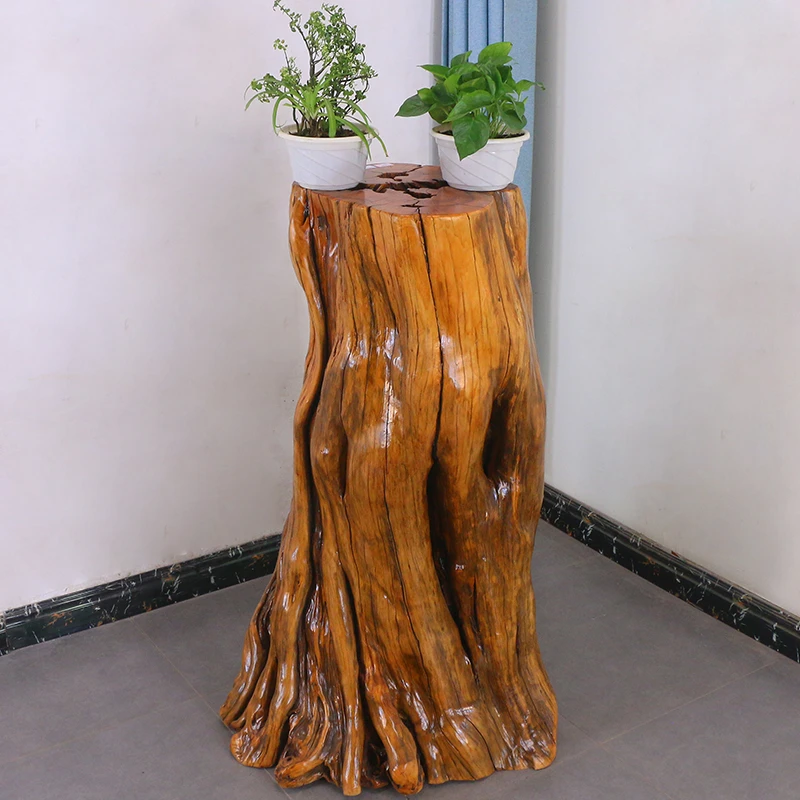 根雕花架木根底座客厅天然实木树根盆景架阳台原木花架MH10847
