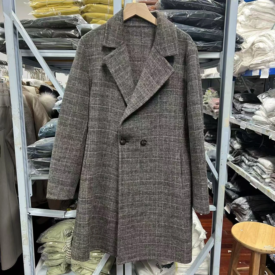 福惜 贵牌羊毛大衣女士外套 5382