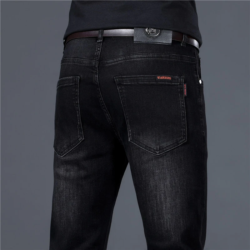 ZONGJIE香港2025秋季新款牛仔裤男款修身小脚弹力百搭休闲长裤子