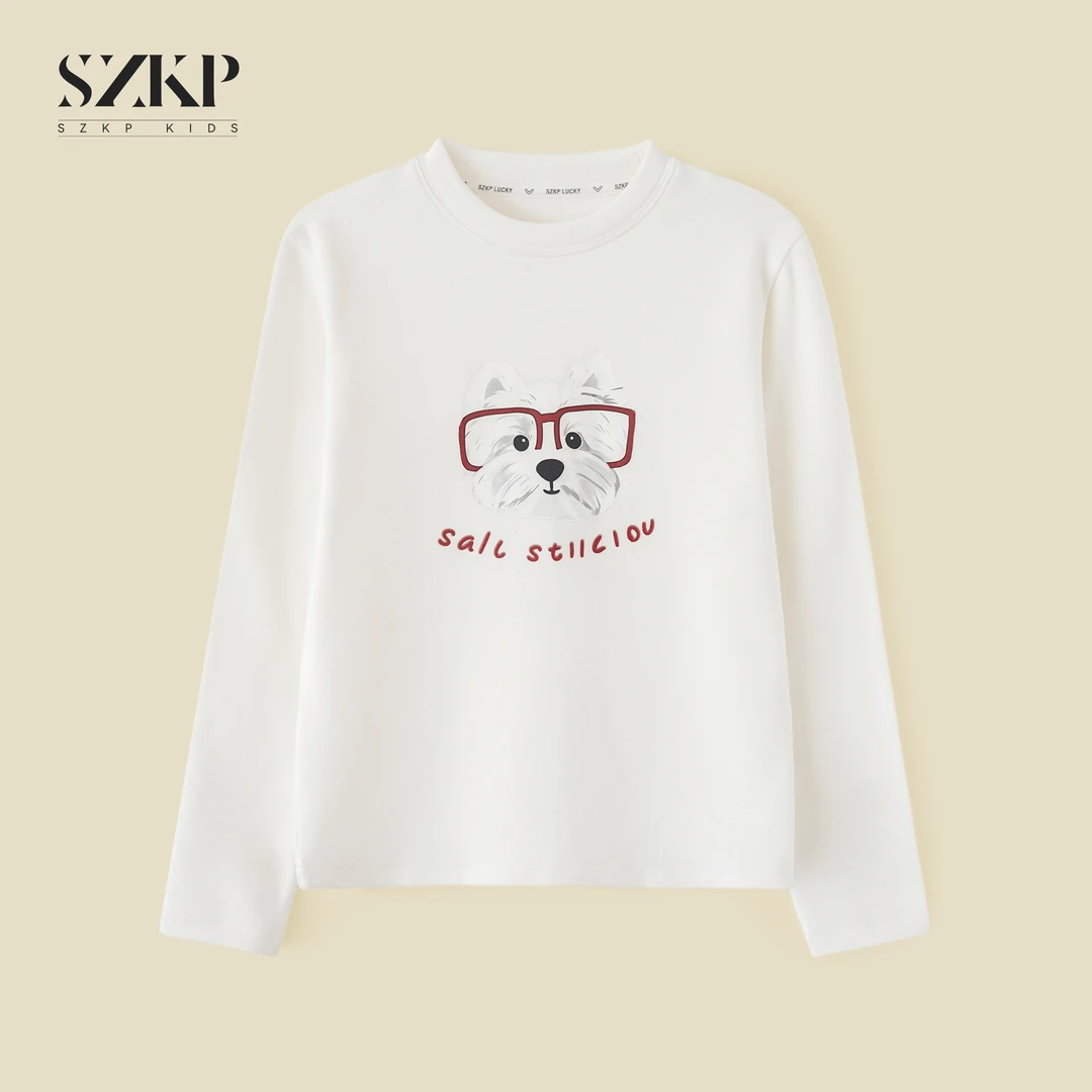 SZKP冬季新款女童洋气打底衫中大童休闲儿童长袖T恤YNYD556830