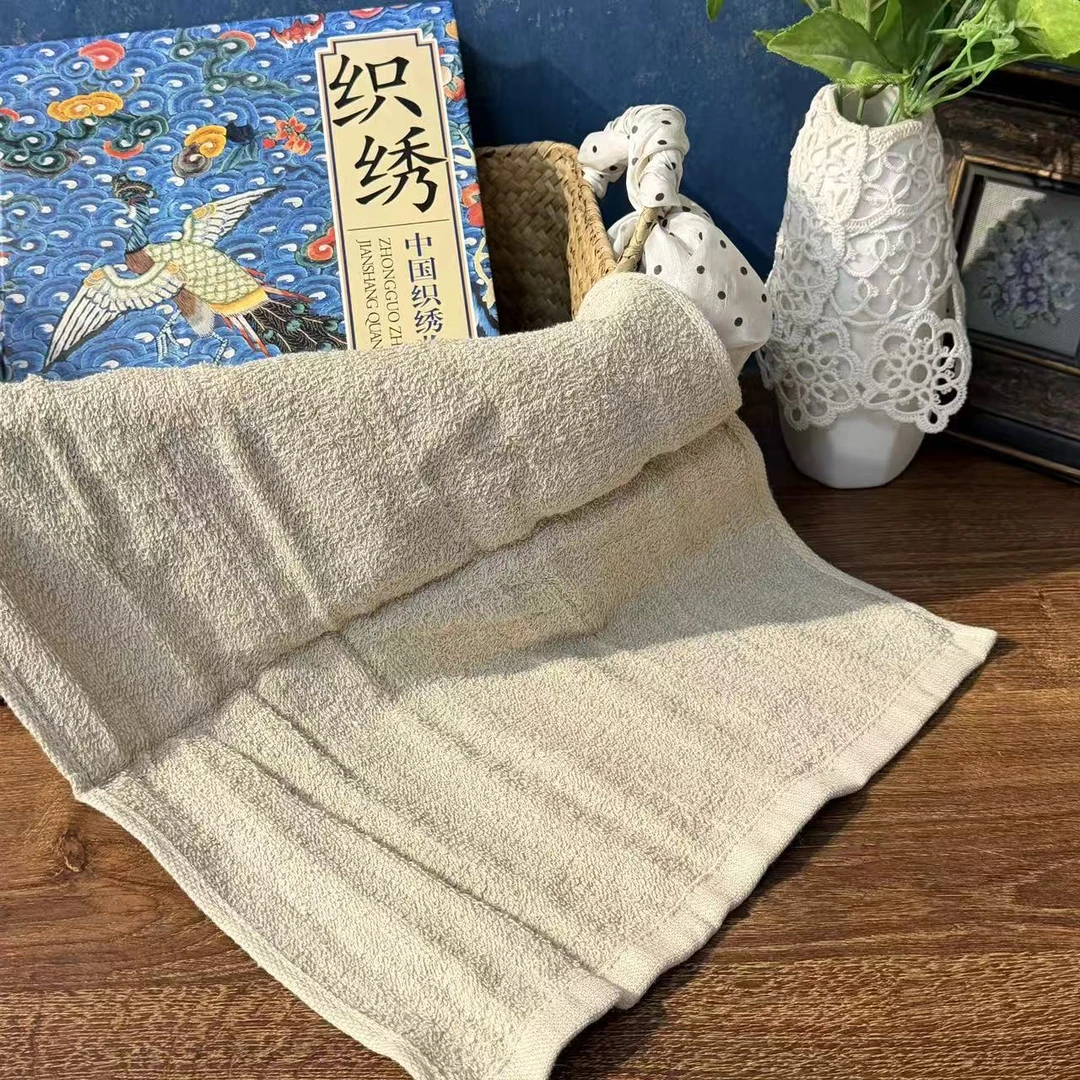 DZ370-3 【玫瑰汉麻】本色毛巾 两条