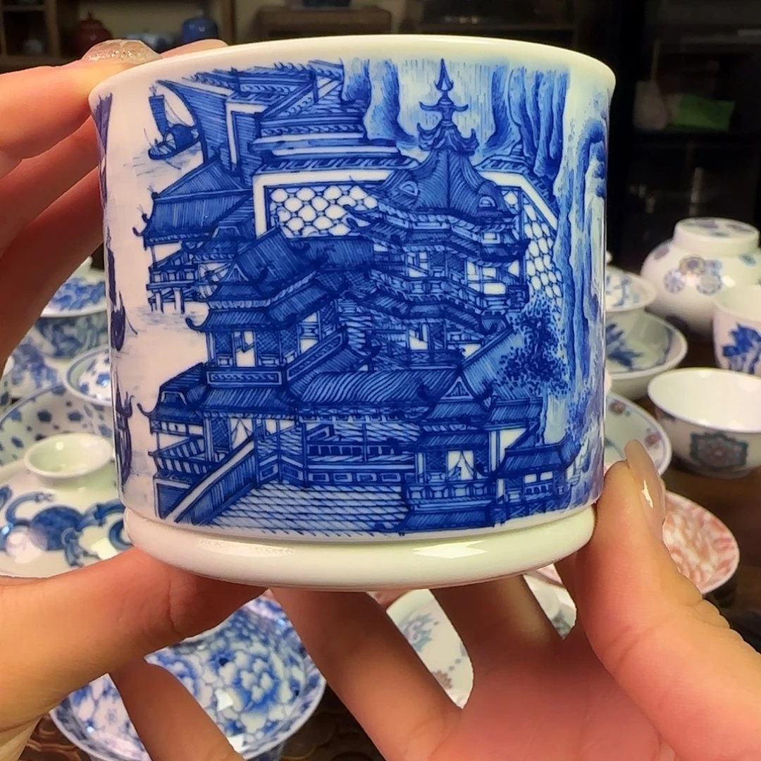 重工山水容天杯名窑口