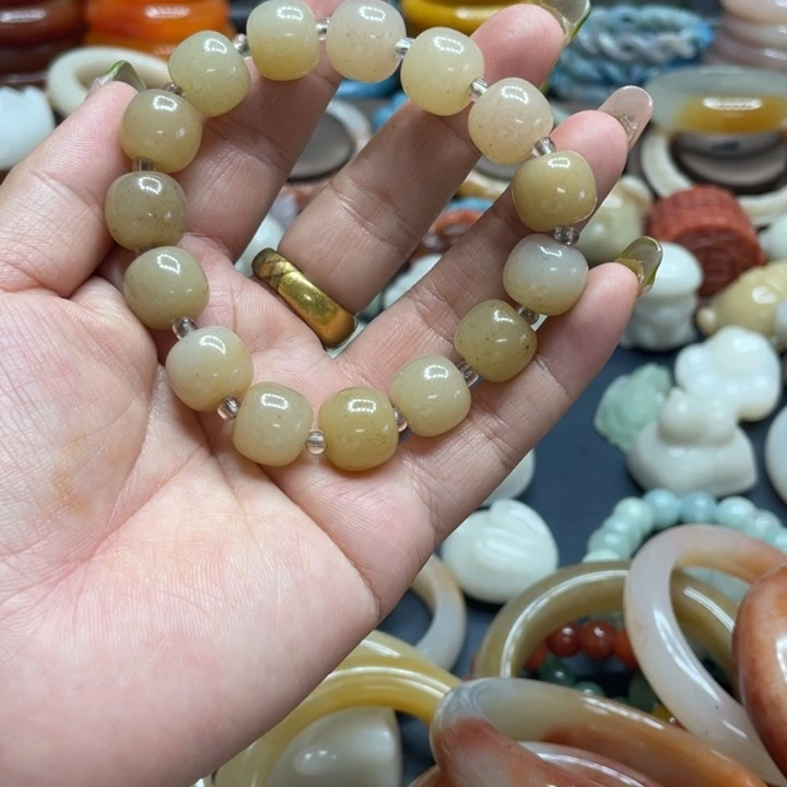 合金手链石英质玉
