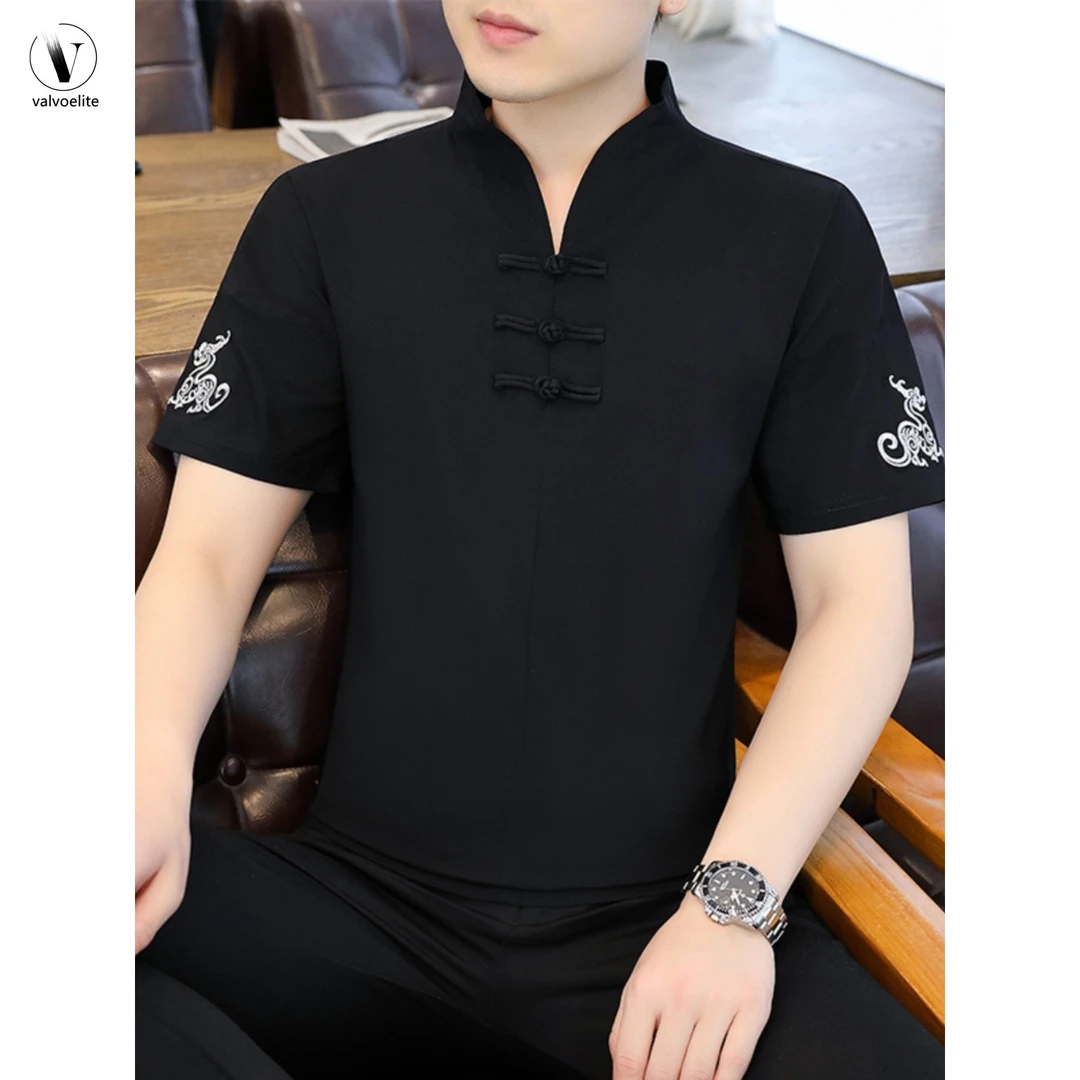 VALVOELITE中国风男装酷帅气穿搭配上衣服夏季国潮新日抛衣服