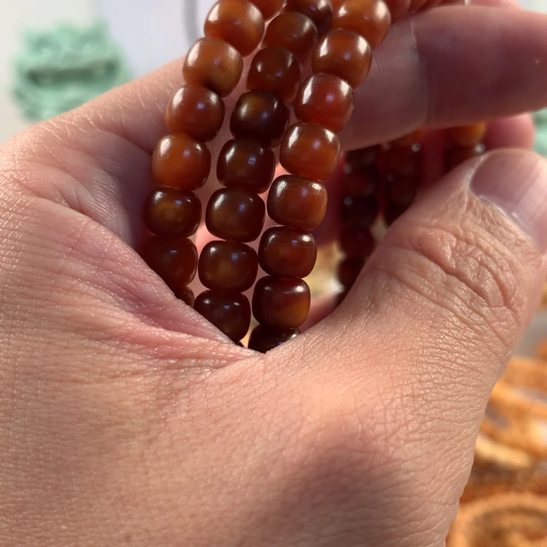 星月菩提吊坠七****恼7×6极致藏红脖挂