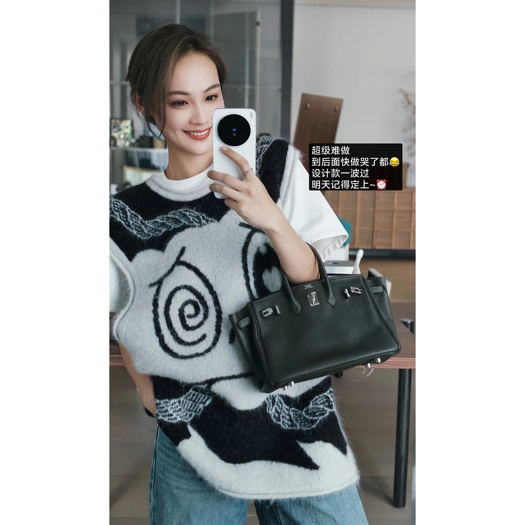 A美洋MEIYANG 猫头鹰背心【商场同款】 羊驼毛双面穿圆领马甲-周四