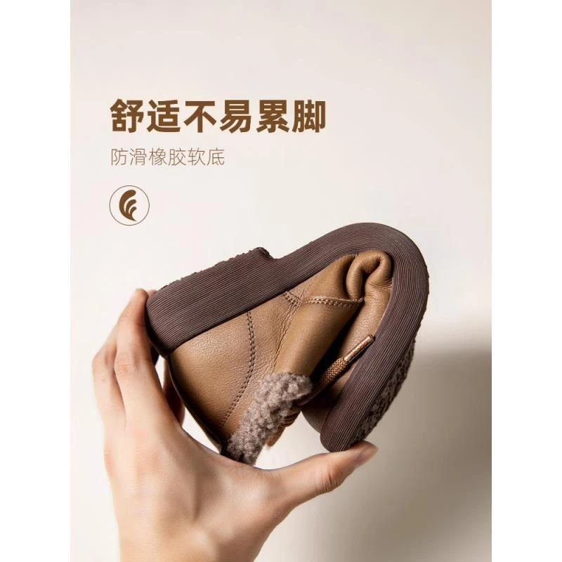 真牛皮软底妈妈运动休闲鞋女款新款中老年舒适不累脚女鞋子春秋款