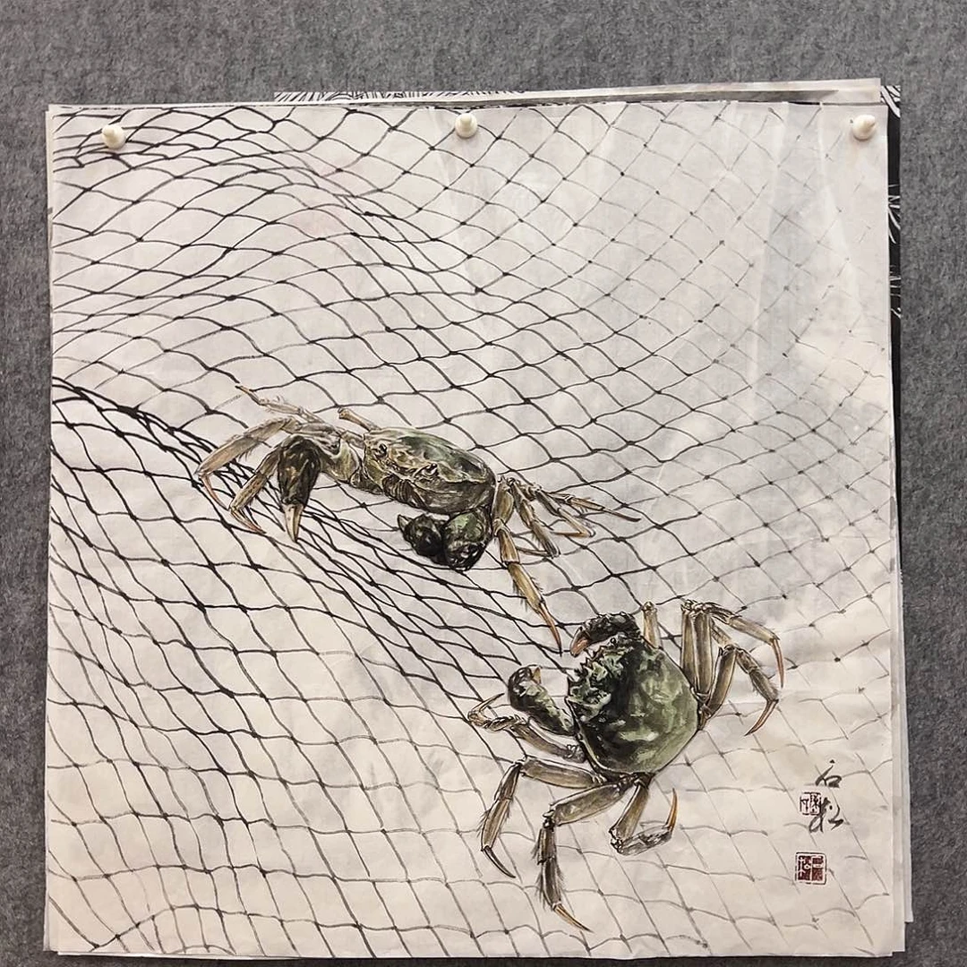 国画孤*者陈石松国画作品