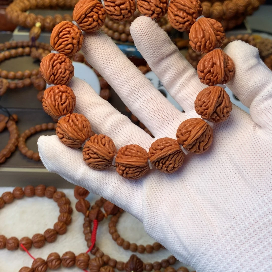 桃核手串秦岭龙纹