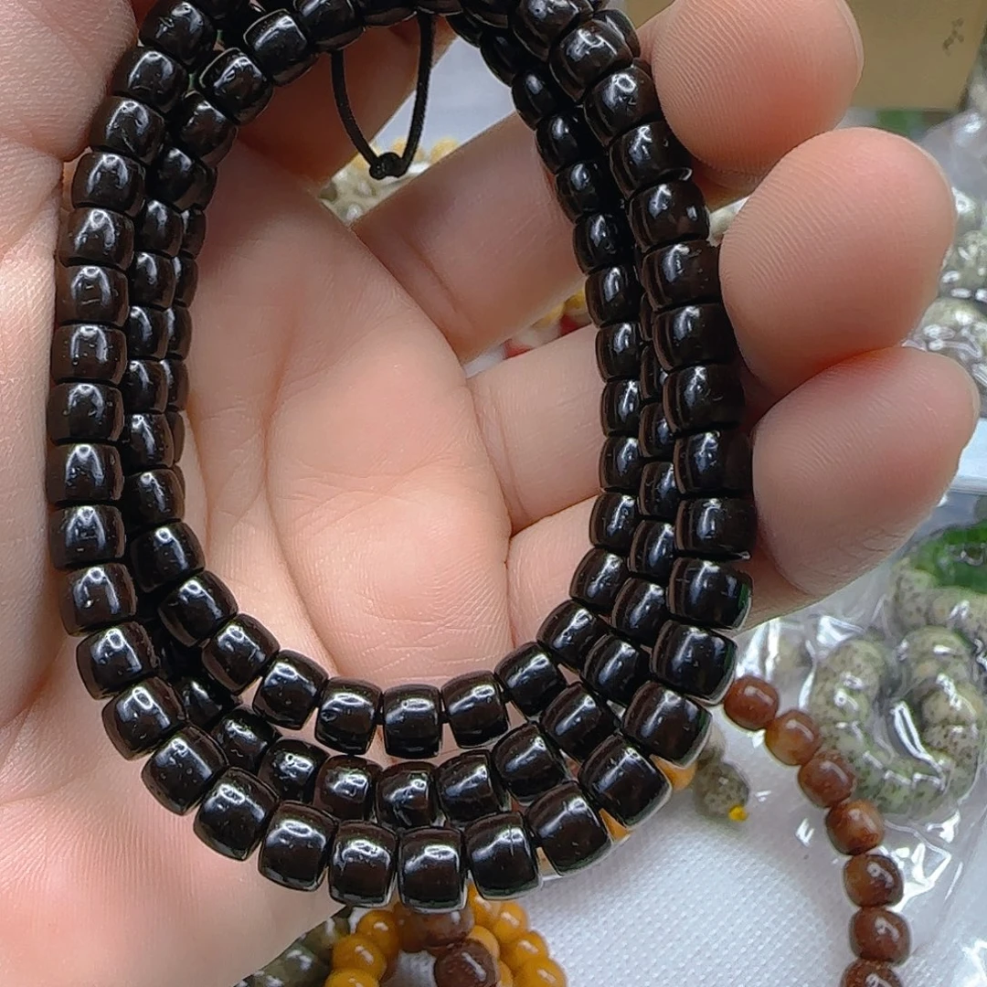 手串星月菩提164印尼黑金椰蒂65-108直切