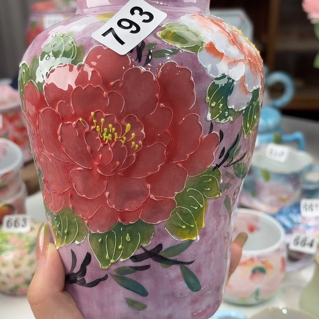 景德镇手绘高温釉下彩陶瓷茶具