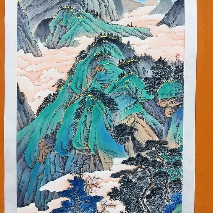 国画黄春香国画山水尺寸136/68