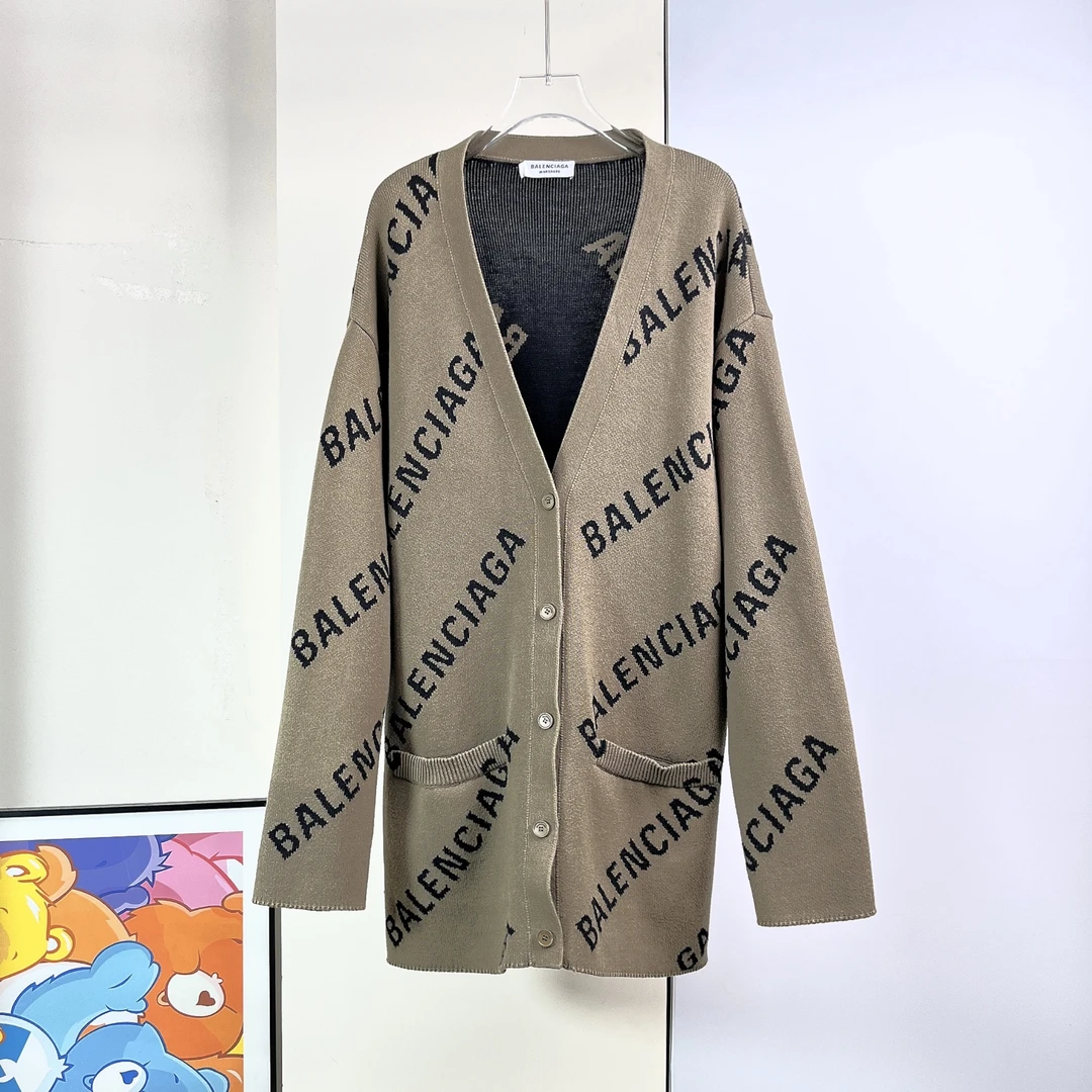 95新 Balenciaga/巴黎世家 毛衣开衫外套 /S码/TT1191