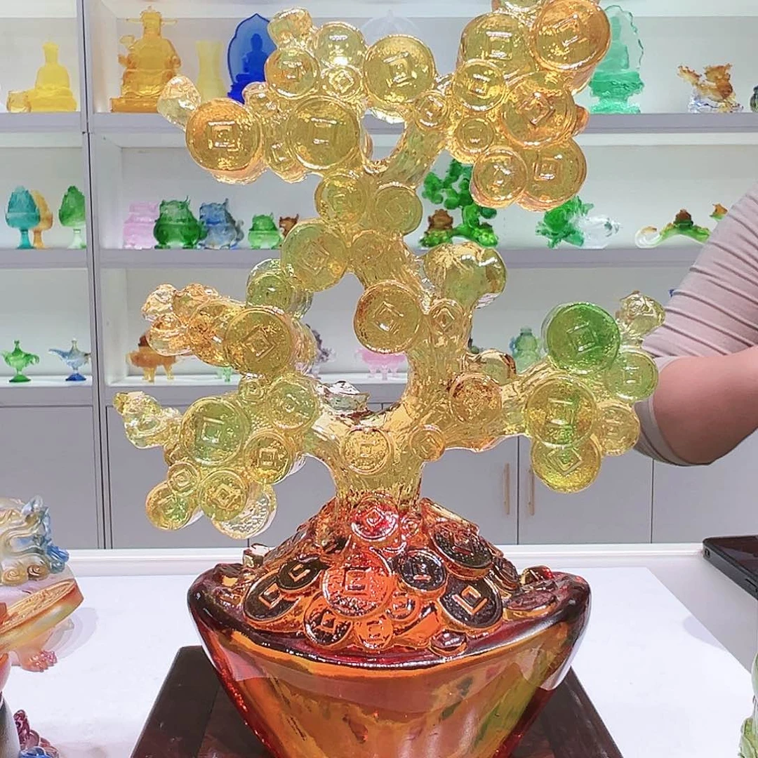 【闪购商品】手工艺品琉璃摇钱树
