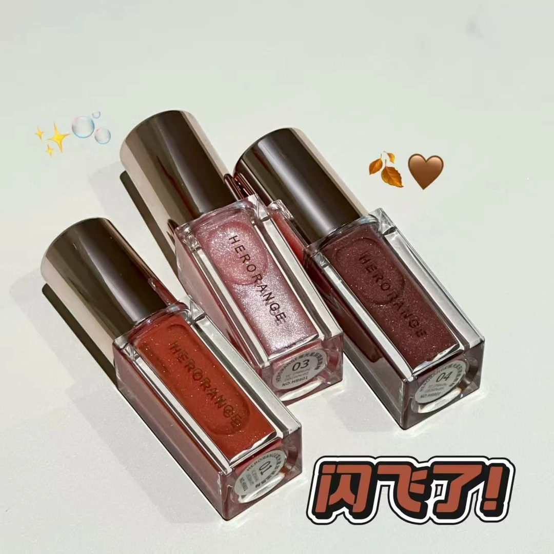 伪素颜敲nice~滋润自然显白提气色唇釉唇蜜自带细闪叠涂镜面水光