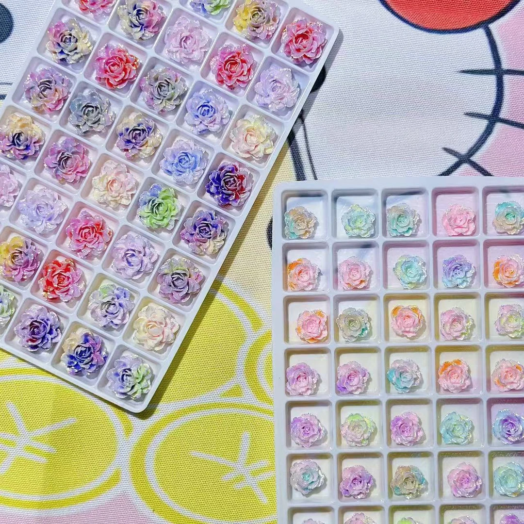 「B01-B100」美甲饰品配件夏日彩色爆闪可爱珠光