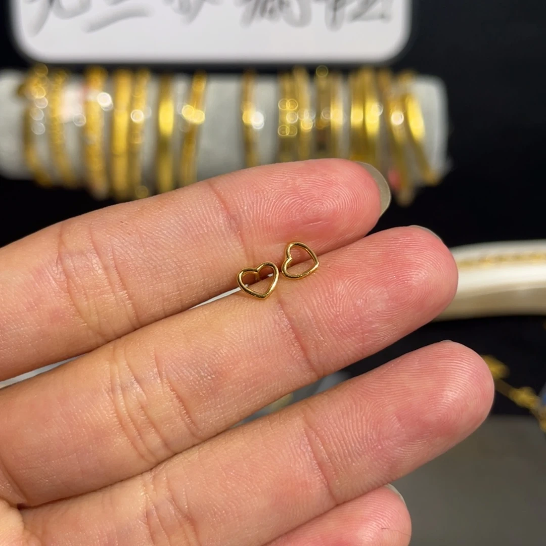 925银爱心耳钉时尚