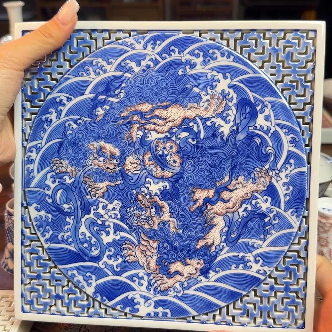 花****微瑕 良朋 放漏放漏福利双层茶盘