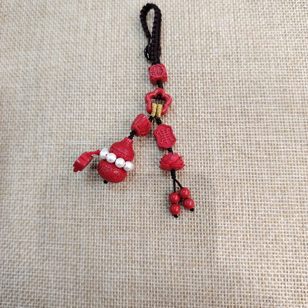 含辰砂工艺品主播同款水飞砂钥匙链