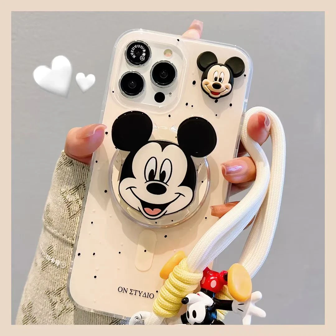 泼墨立体可爱卡通适用苹果16promax手机壳iphone15新款防摔141312