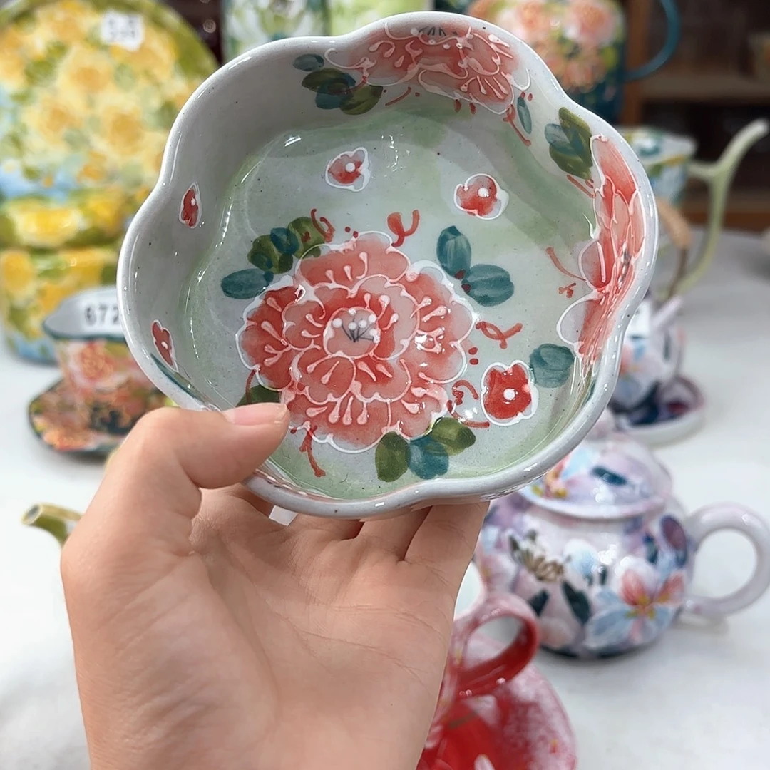 景德镇手绘高温釉下彩陶瓷茶具