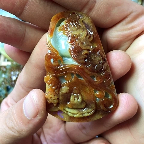 颈饰未镶嵌翡翠福豆豆珠宝翡翠颈饰