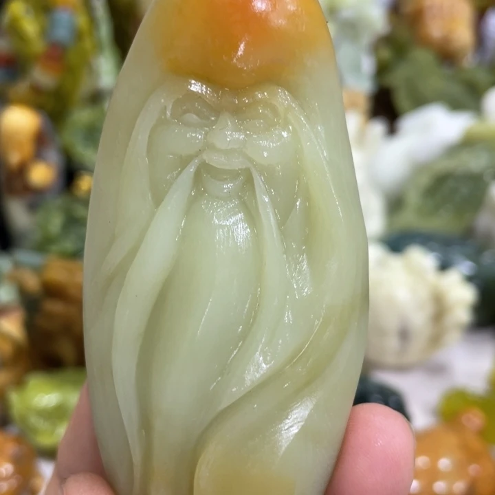 清***月蛇纹石玉未镶嵌颈饰
