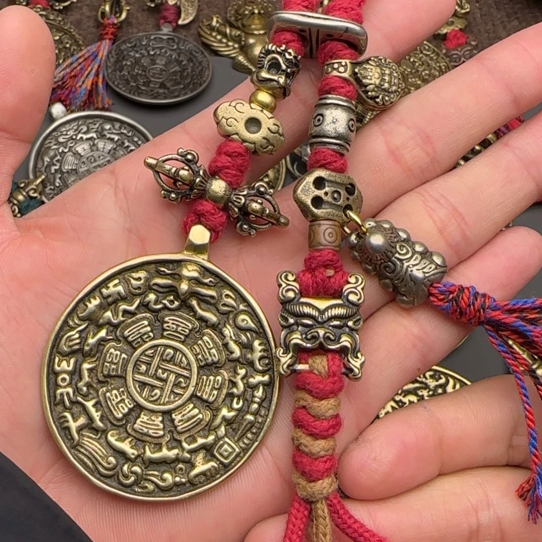 老铜九宫牌吊坠喜欢的来