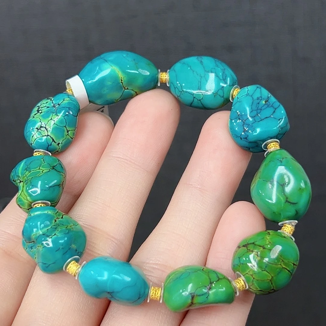 18K金镶嵌绿松石珠宝奇石