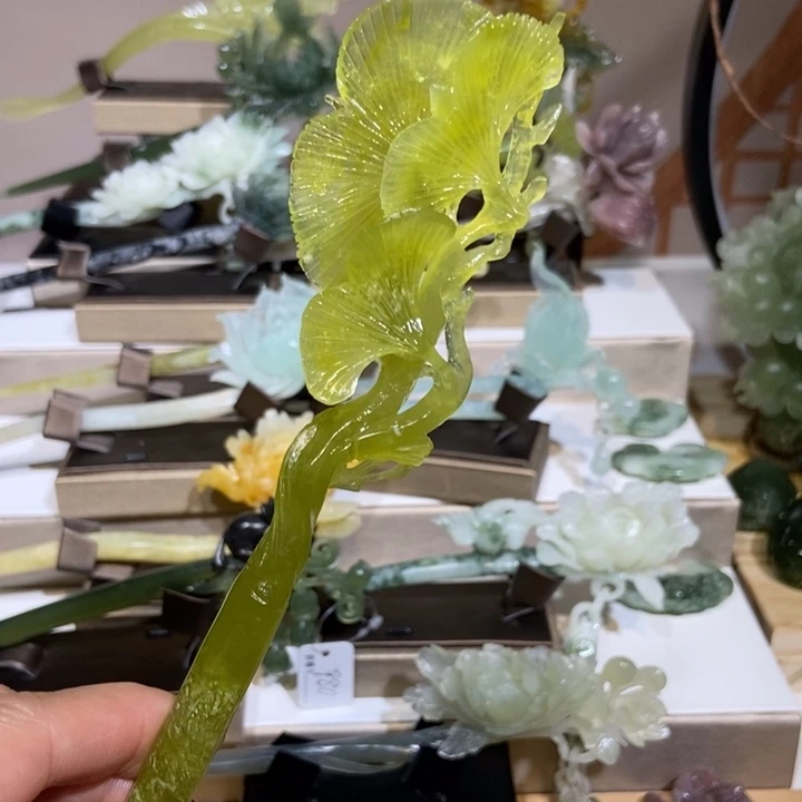 蛇纹石玉发饰未镶嵌慕**儿