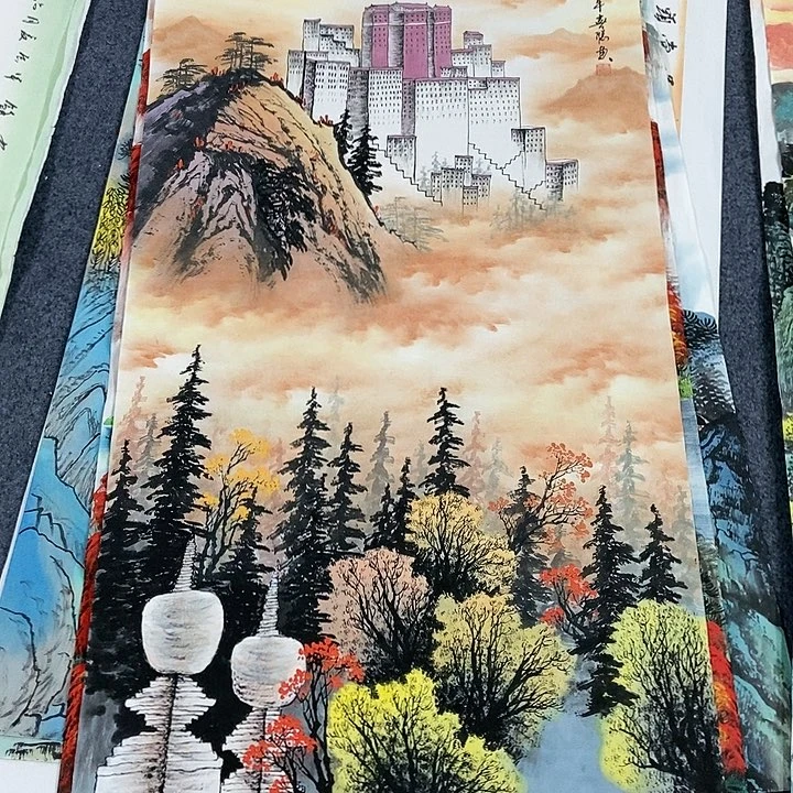 国画四尺山水一副