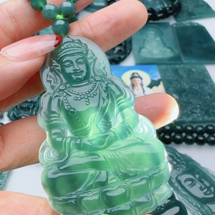 翡翠未镶嵌颈饰多样性发货天然A货翡翠