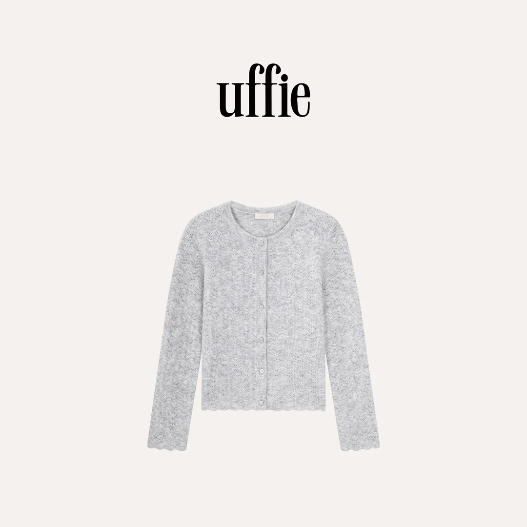 UFFIE于绘 花纹提花针织开衫