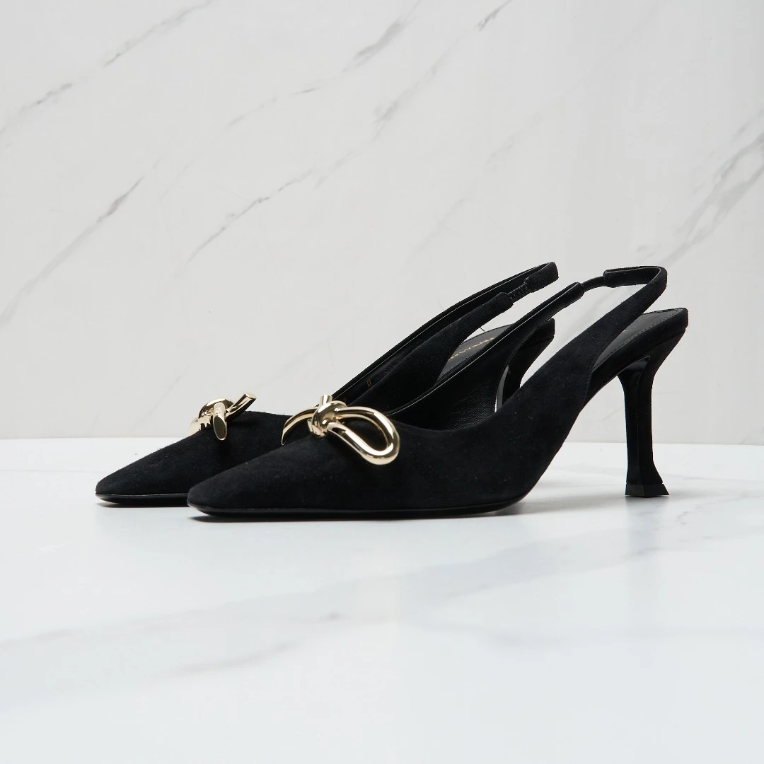 全新未使用/菲拉格慕女士ARLENE 85绒面高跟鞋FGGS00380